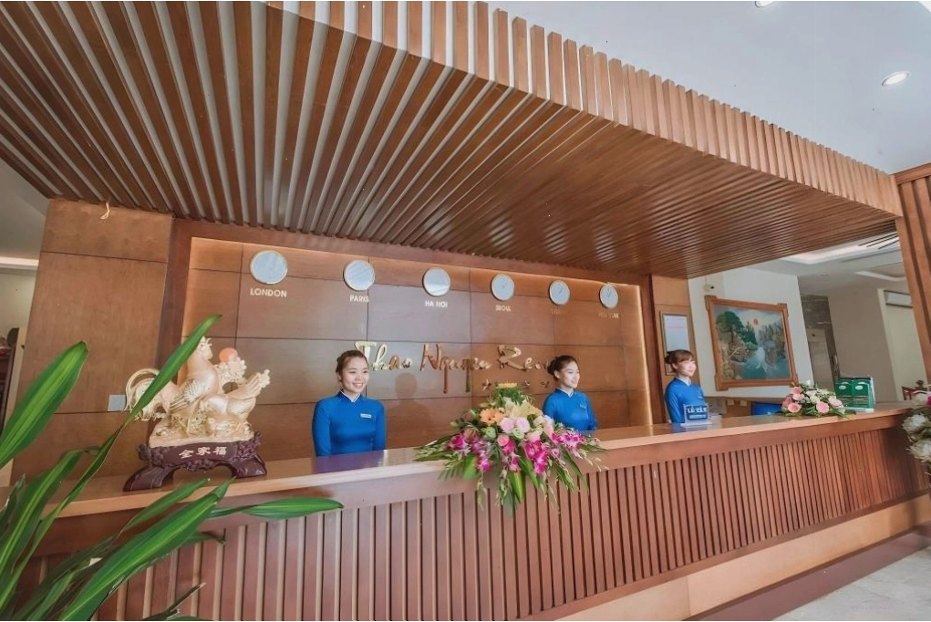 Khu vực lễ tân Khách sạn Thảo Nguyên Mộc Châu
