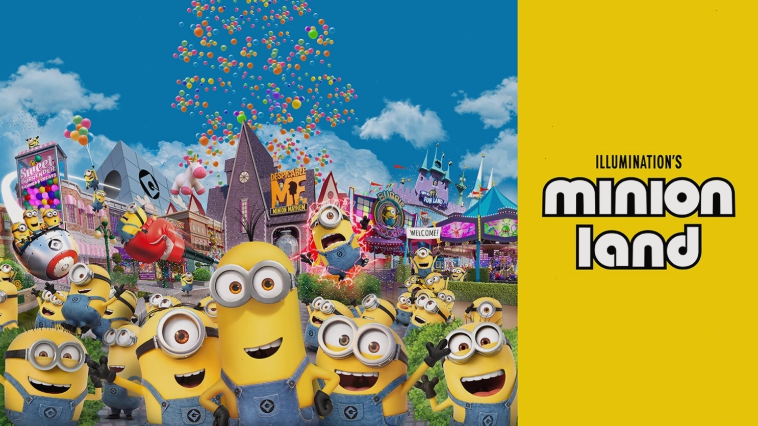 Khu vực Minion Land sôi động tại Universal Studios Singapore
