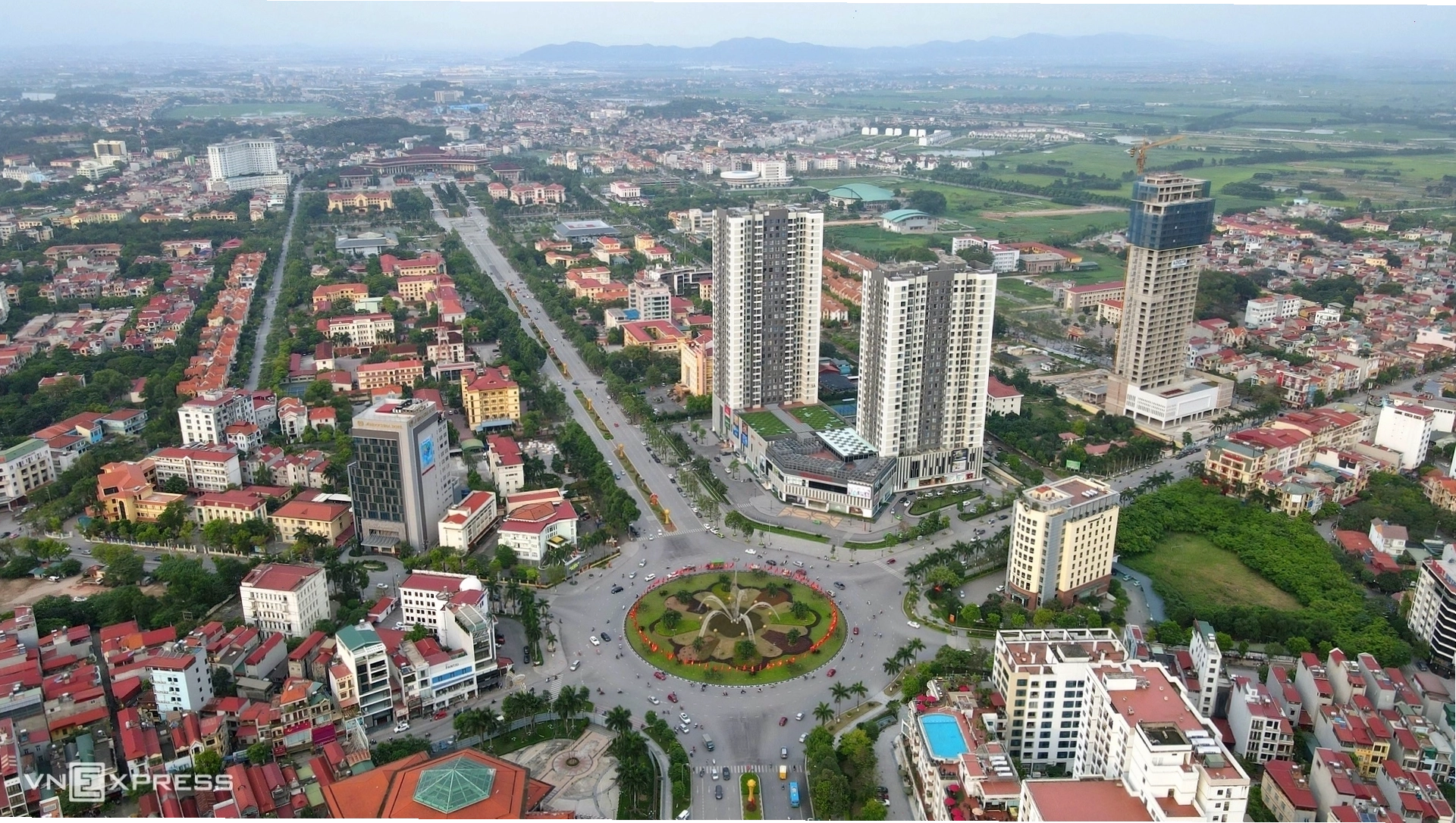 Khu vực trung tâm đô thị, hành chính ở tỉnh Bắc Ninh.