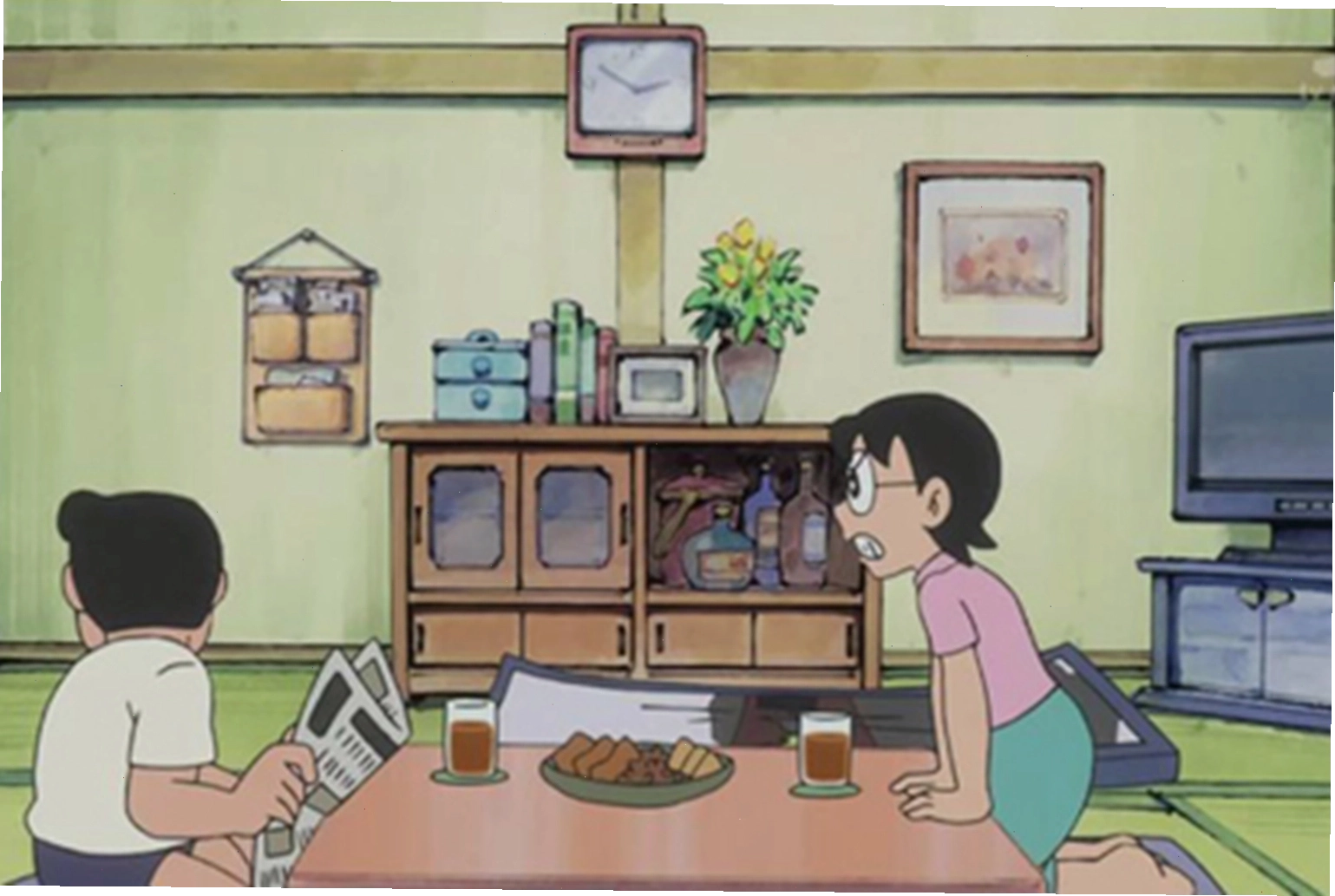 Khu vườn nhỏ xinh xắn phía trước nhà Nobita