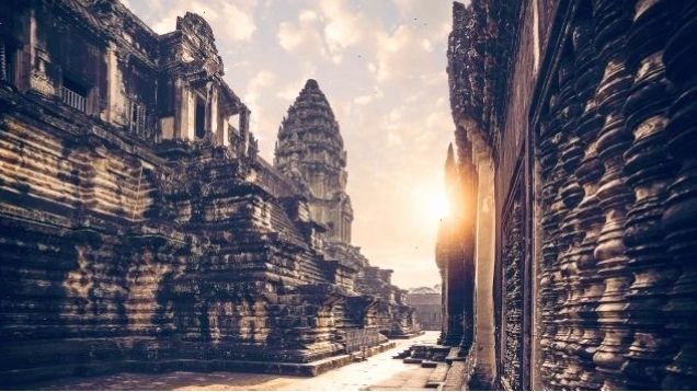 Khung cảnh bình minh tuyệt đẹp tại đền Angkor Wat