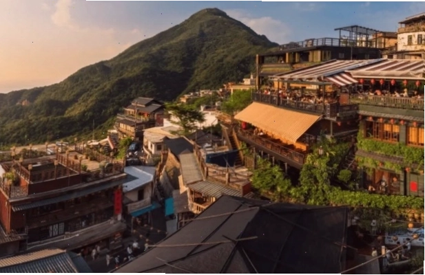 Khung cảnh bình yên tại làng cổ Thập Phần Shifen ở Tân Bắc