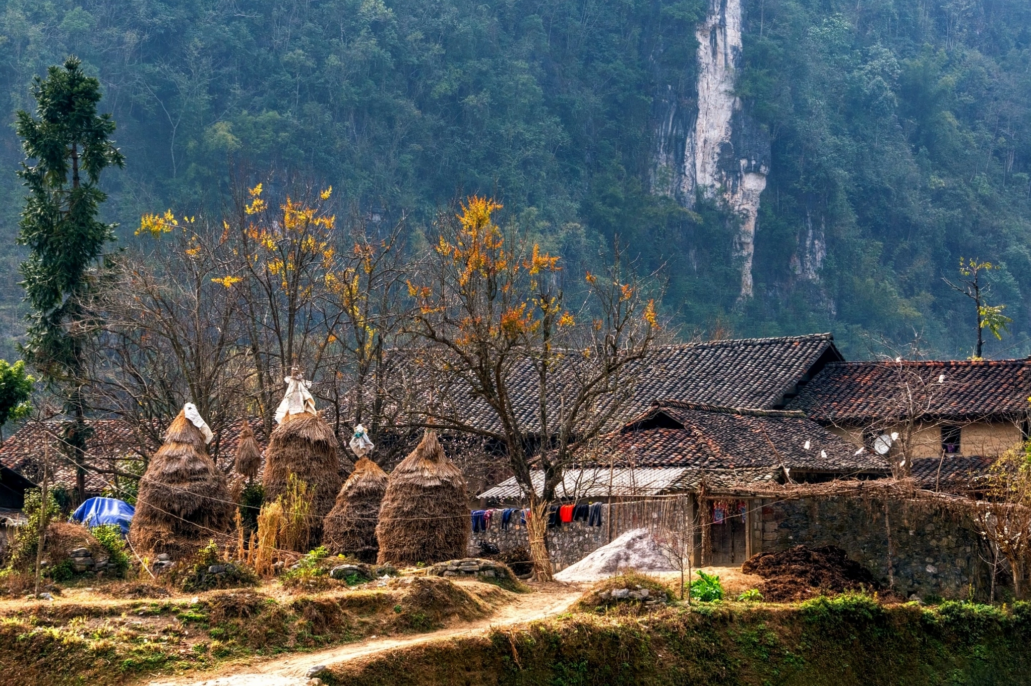 Khung cảnh núi rừng Lũng Cú hùng vĩ và yên bình