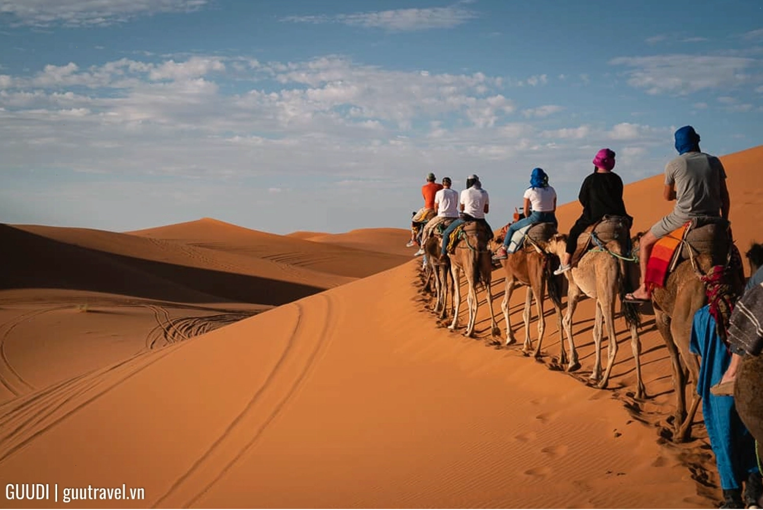 Khung cảnh sa mạc Sahara hoang sơ với những đụn cát trải dài