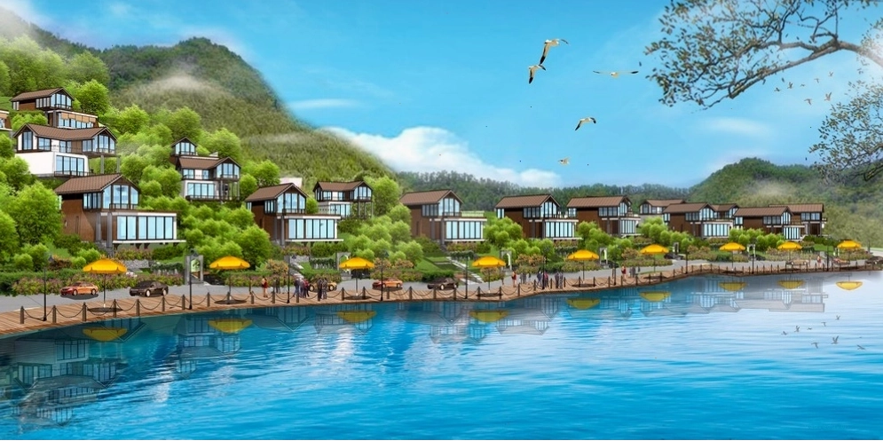 Khung cảnh thơ mộng bên hồ tại Thung lũng Bản Xôi