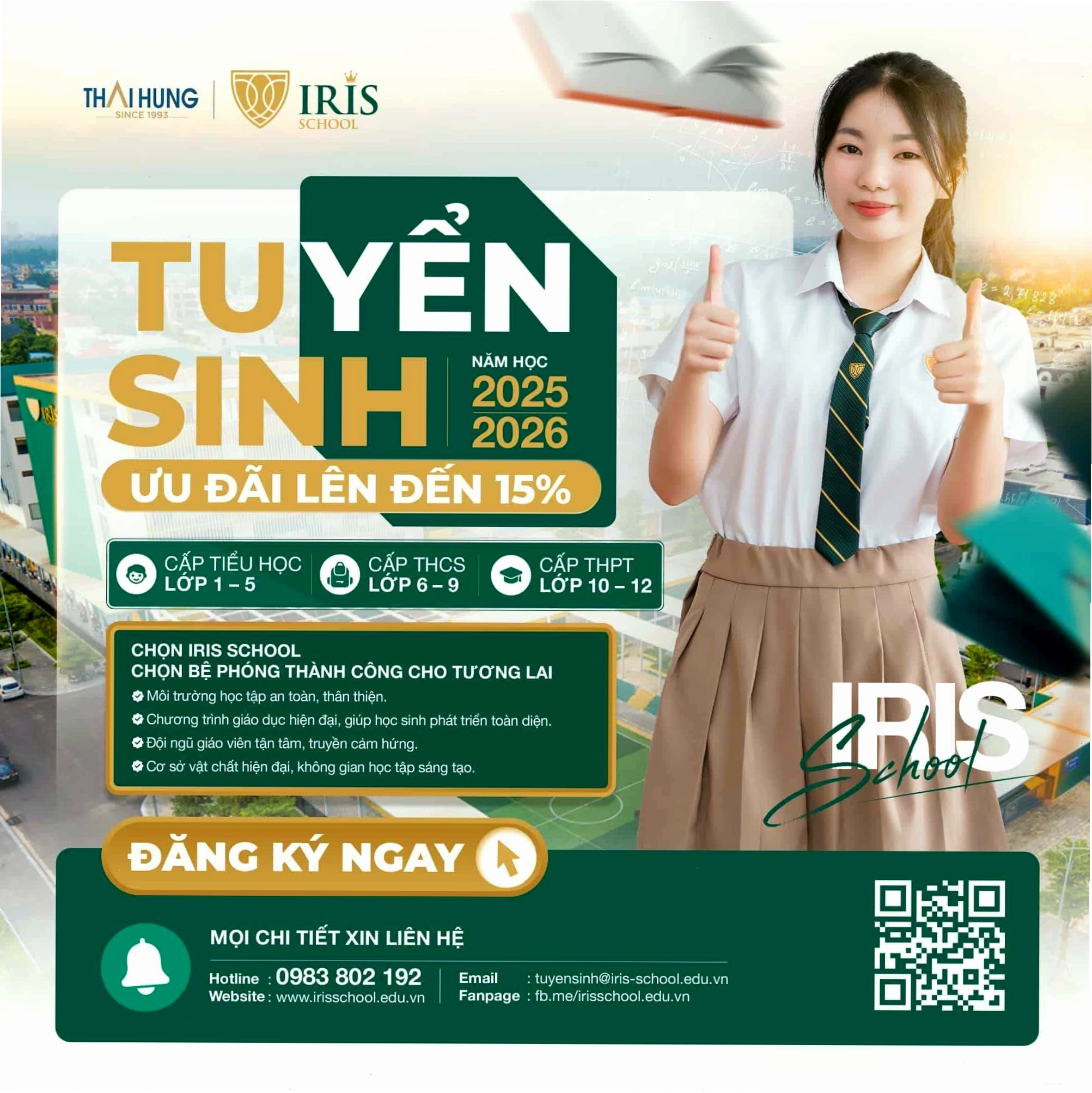 Khuôn viên hiện đại của Trường Iris Thái Nguyên