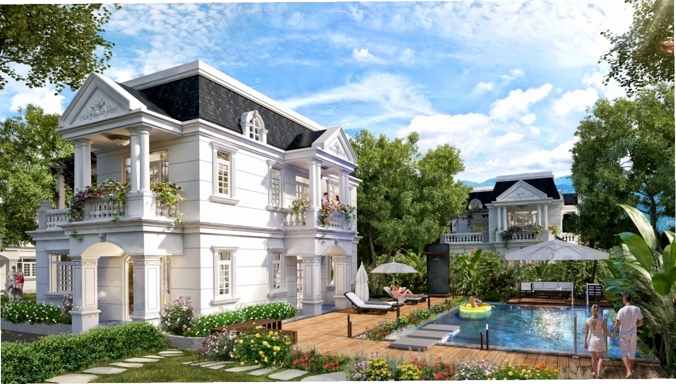 Kiến trúc biệt thự Pháp sang trọng tại La Saveur de Hoa Binh