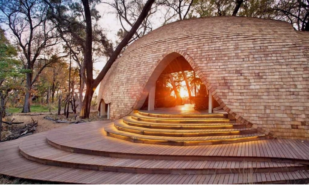 Kiến trúc mái vòm độc đáo của khu nhà nghỉ Sandibe Okavango ở Botswana