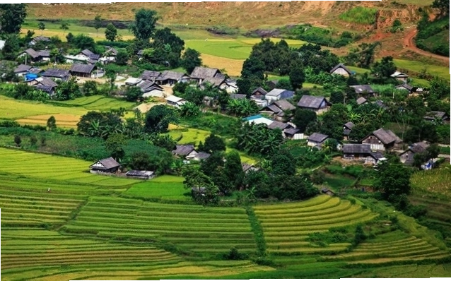 Làng người dân tộc Dao ở xã A Lù, huyện Bát Xát, tỉnh Lào Cai