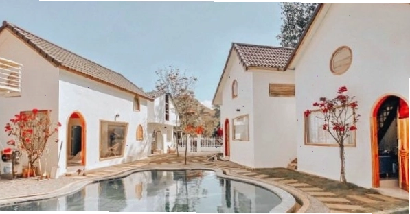 Le Chalet du Lac Mộc Châu với kiến trúc Santorini độc đáo và màu sắc tươi sáng