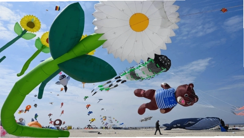 Lễ hội thả diều Berck sur Mer với bầu trời đầy màu sắc