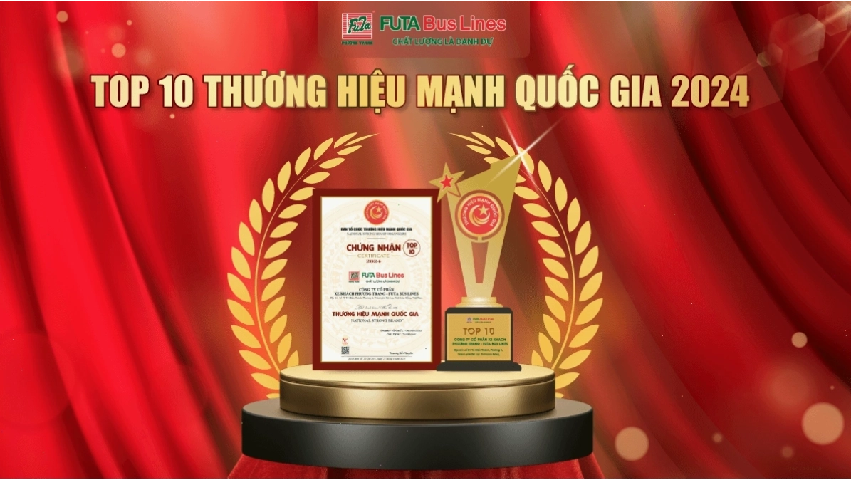 Logo Phương Trang nhận danh hiệu Top 10 Thương hiệu mạnh Quốc gia 2024