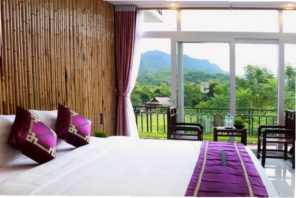 Mai Châu Sunset Boutique nhìn từ trên cao
