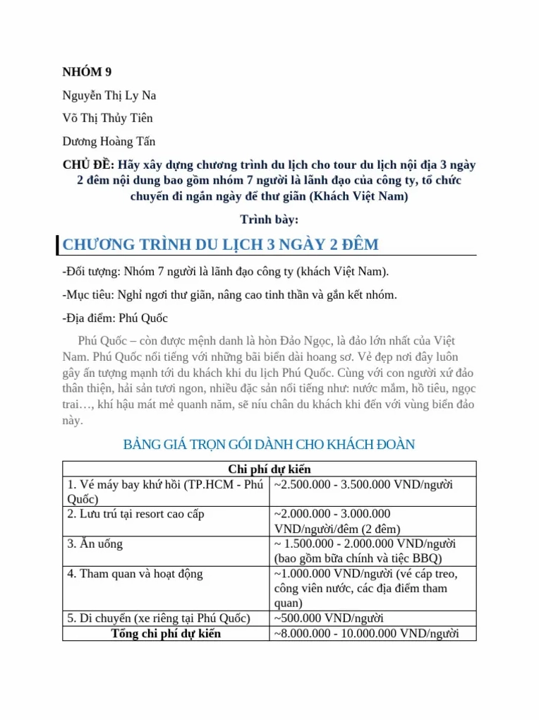 Mẫu Chương Trình Du Lịch Chi Tiết: Hướng Dẫn Xây Dựng Kế Hoạch Hoàn Hảo