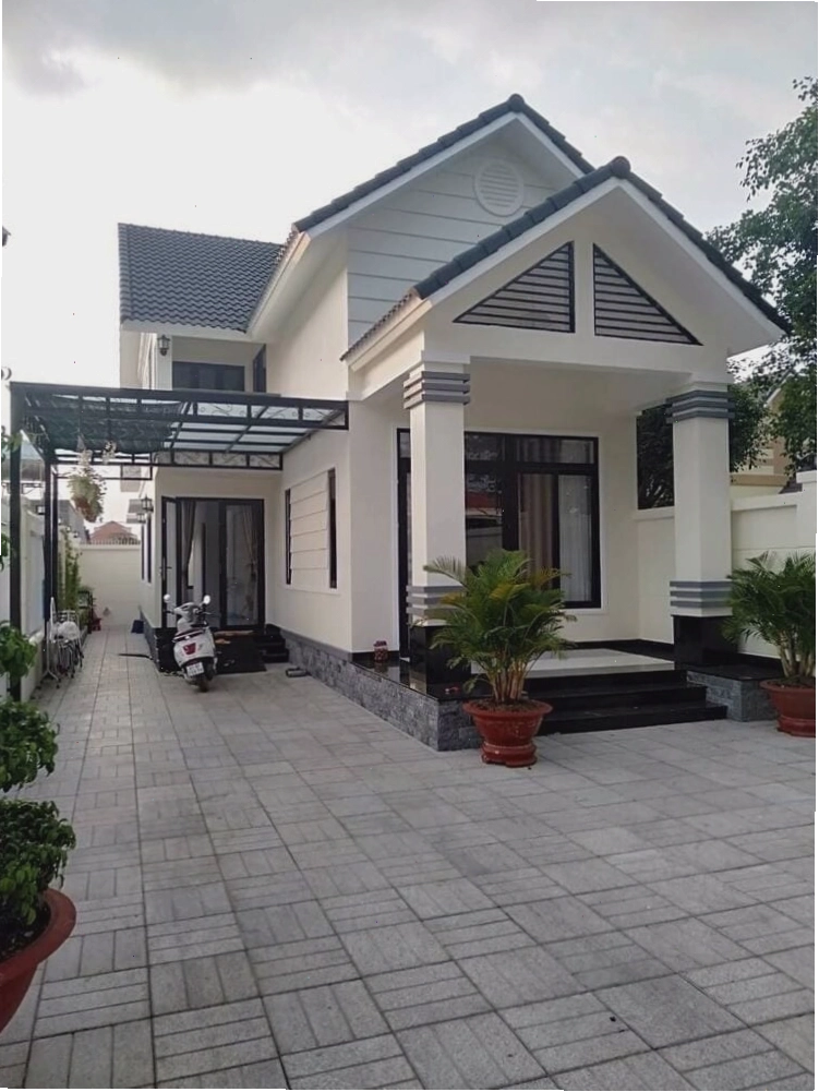 Mẫu nhà cấp 4 đơn giản và hiện đại với tông màu sáng