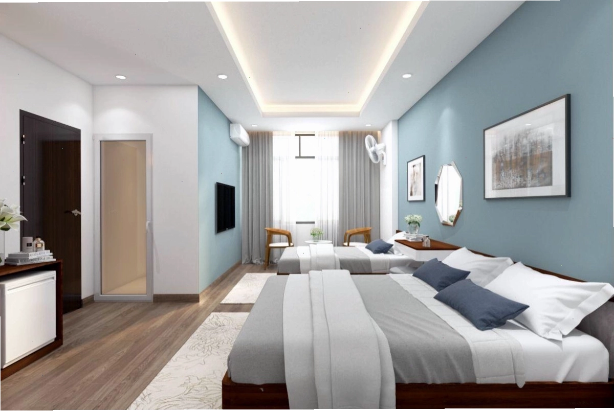 Mẫu phòng nhà nghỉ 20m² phong cách tối giản