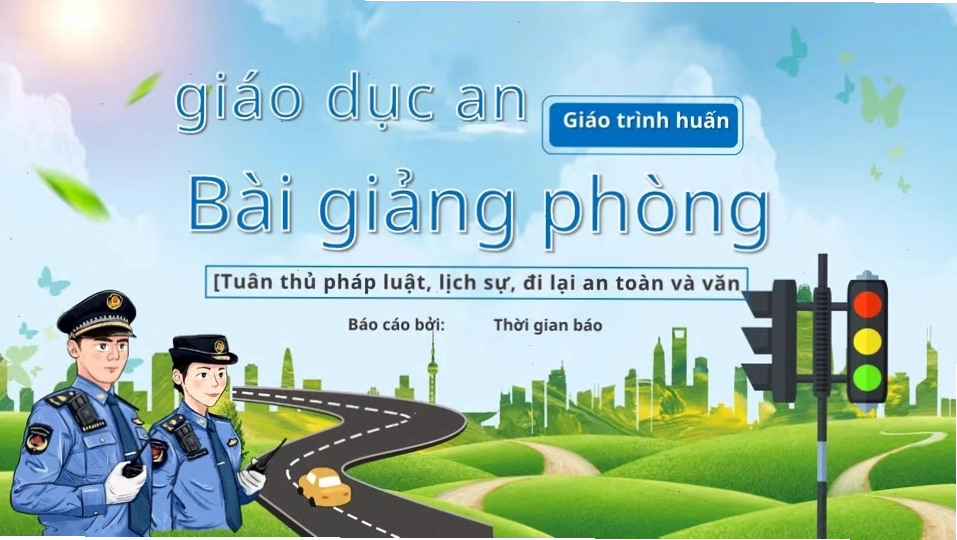 Mẫu powerpoint bài giảng giáo dục về phòng ngừa an toàn giao thông