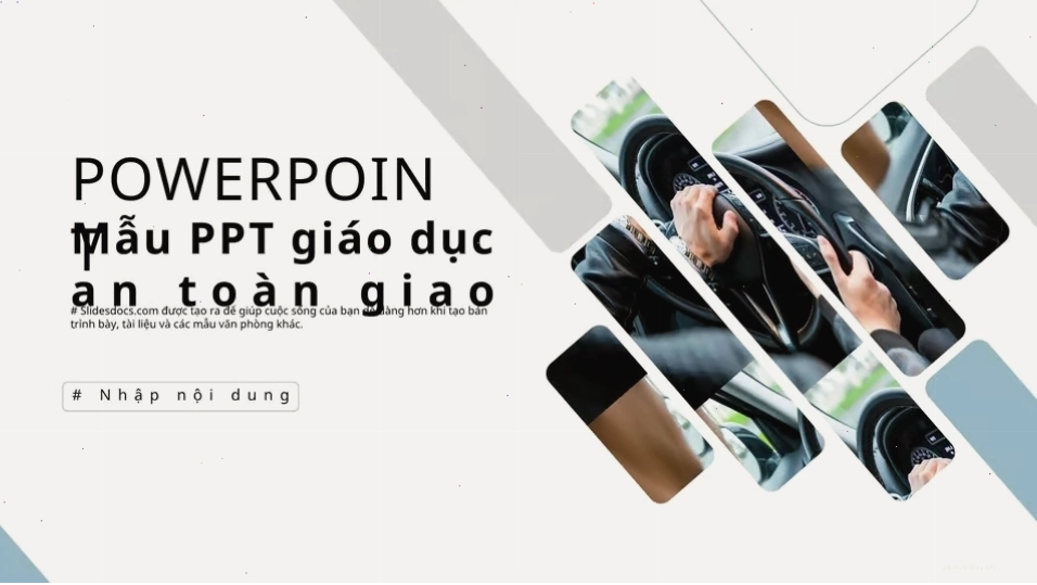 Mẫu powerpoint giáo dục an toàn giao thông chung