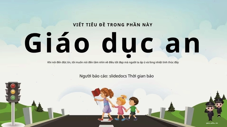 Mẫu powerpoint giáo dục an toàn giao thông