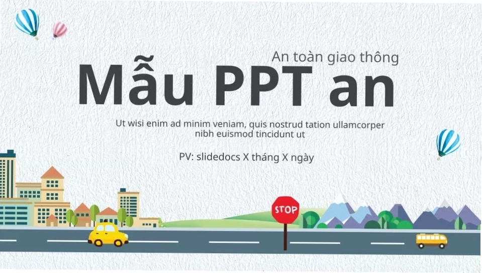 Mẫu powerpoint kế hoạch hoạt động giáo dục an toàn giao thông trong khuôn viên trường