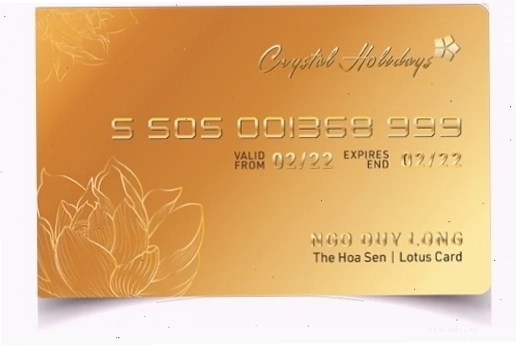 Mẫu thẻ Hoa Sen – thẻ cao cấp nhất trong hệ thống membership Crystal Holidays