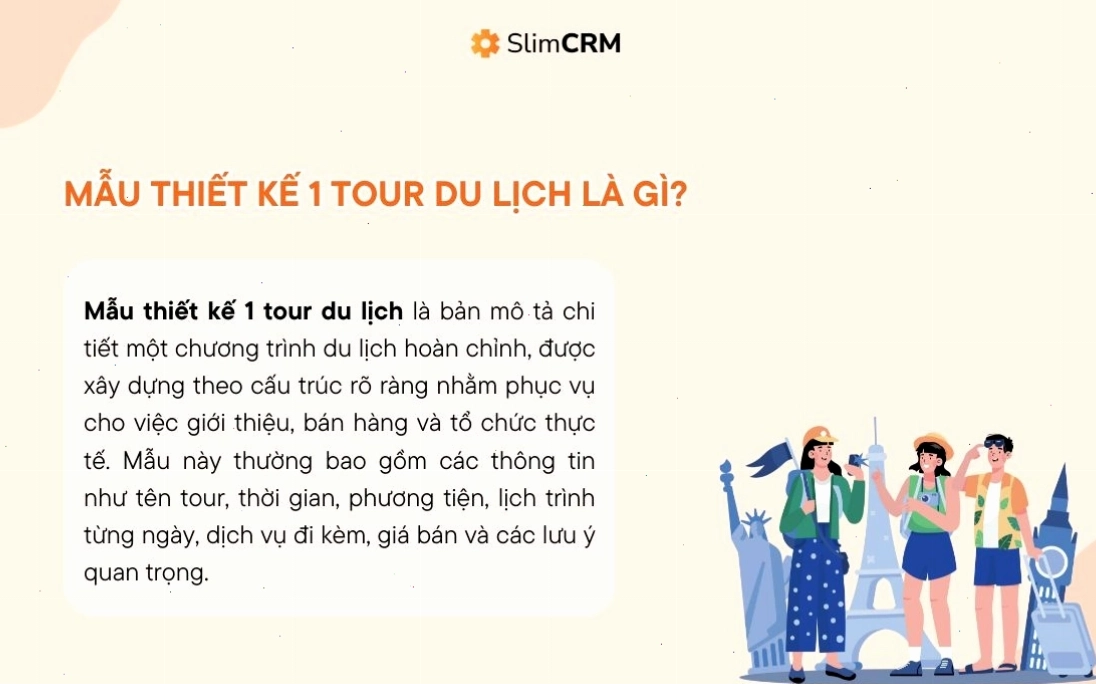 Mẫu thiết kế 1 tour du lịch cần sự linh hoạt