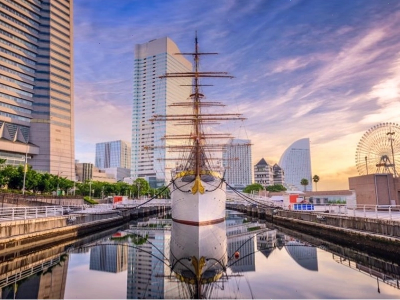 Minato Mirai 21 Yokohama Nhật Bản lung linh về đêm