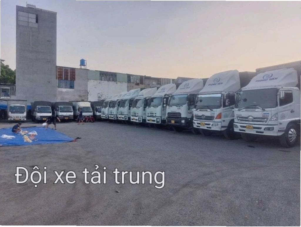 Minh họa cách ghép hàng theo khối tại chành xe