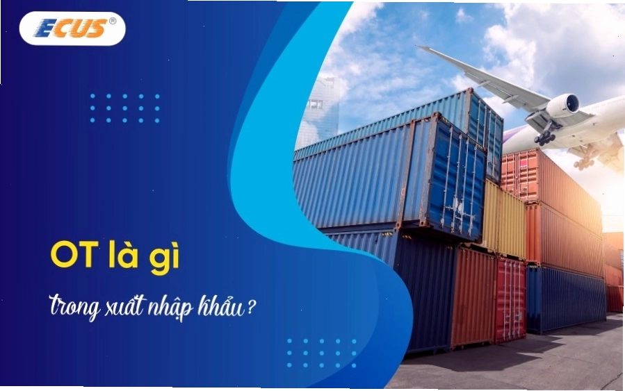 Minh họa container Open Top (OT) trong ngành xuất nhập khẩu