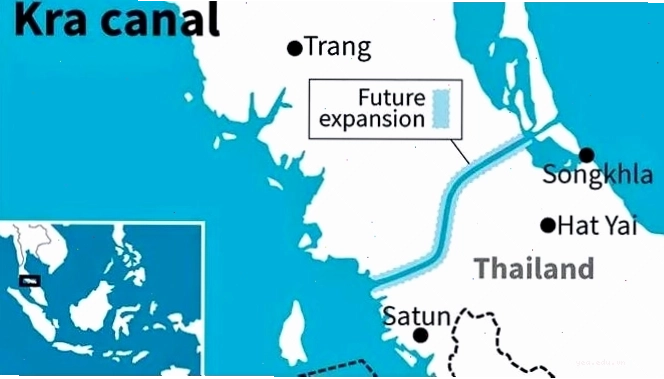 Minh họa kênh đào Kra Thái Lan