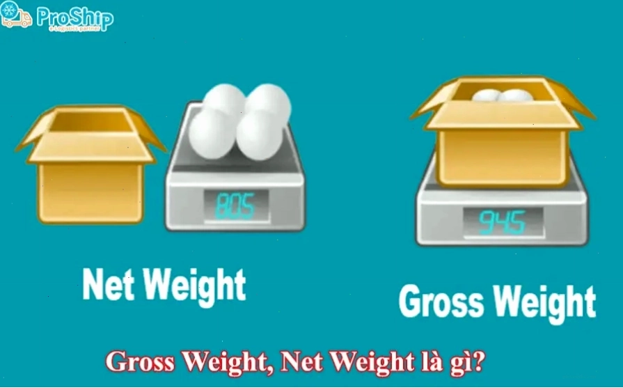 Minh họa khái niệm Net Weight (NW) là gì trong vận tải quốc tế