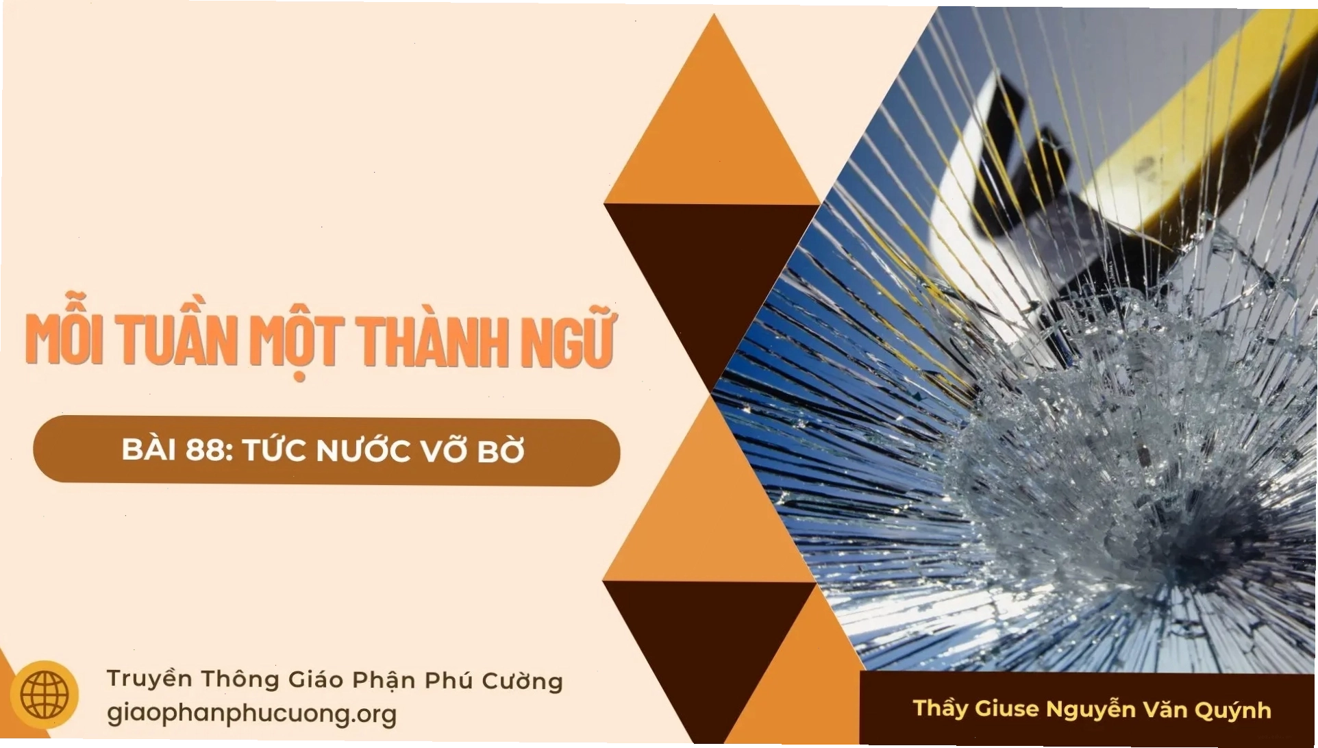 Minh họa thành ngữ Tức Nước Vỡ Bờ