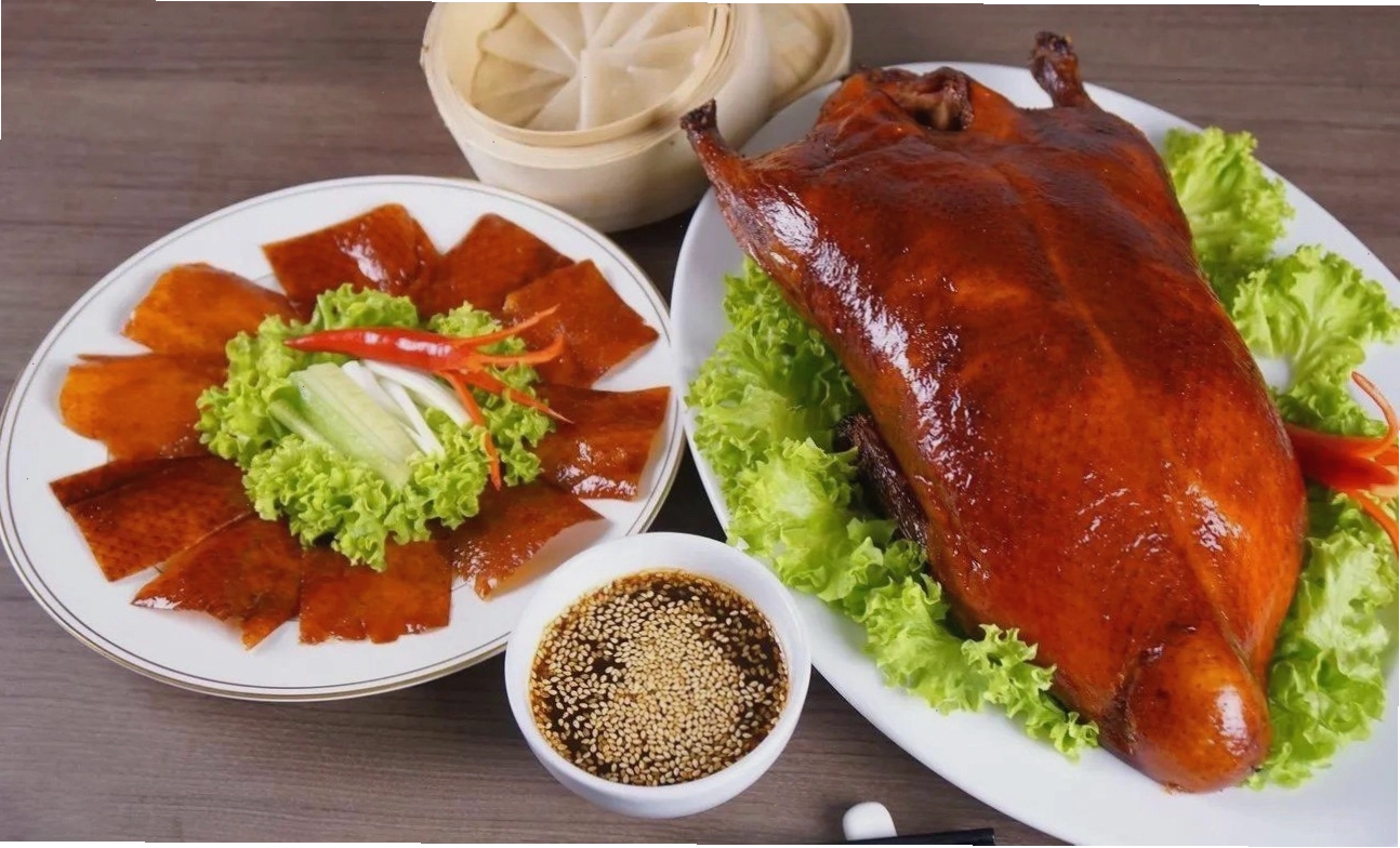 Món Vịt Bắc Kinh được trình bày đẹp mắt tại nhà hàng