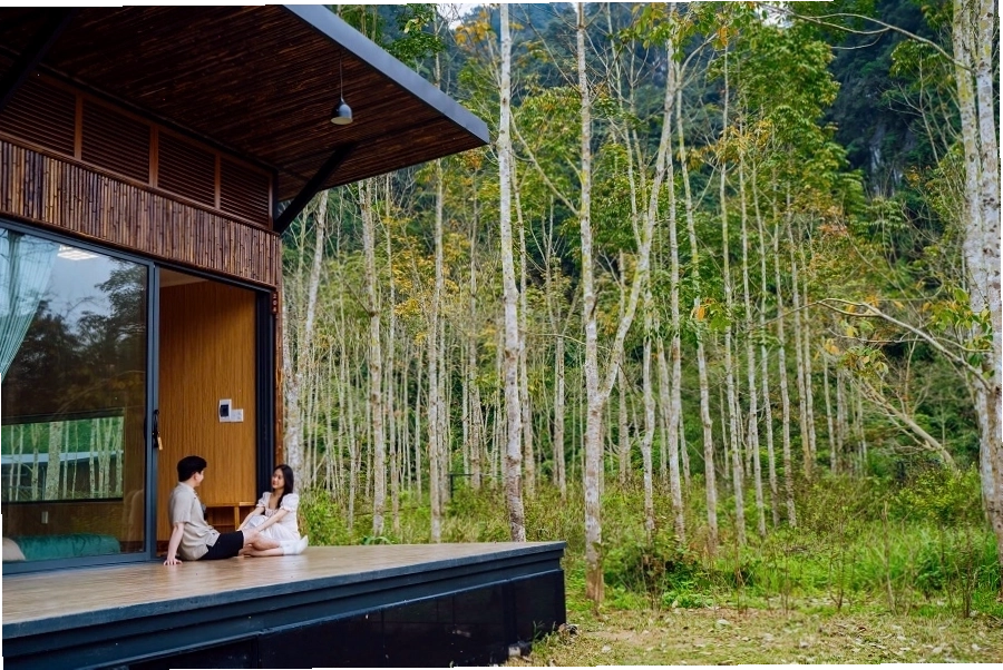 Một căn bungalow Jungle Bungalow tại Blue Diamond Retreat
