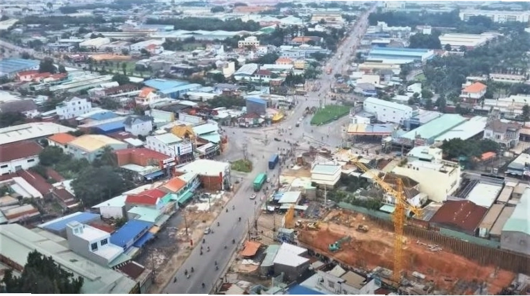 Một góc nhìn về khu vực dân cư gần Ngã Sáu An Phú, Bình Dương