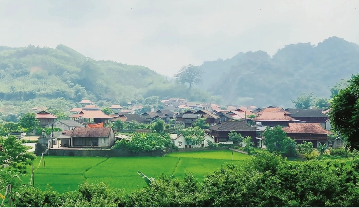 Một góc xã Hữu Liên, huyện Hữu Lũng, tỉnh Lạng Sơn với cảnh quan thiên nhiên tươi đẹp