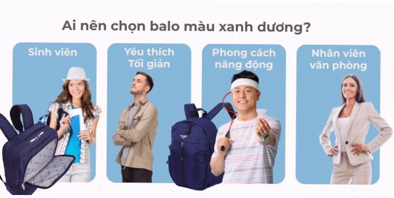 Người dùng phù hợp với balo xanh dương