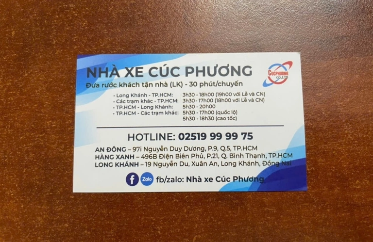 Nhà xe Võ Cúc Phương 496B Điện Biên Phủ: Lịch trình, giá vé và thông tin chi tiết