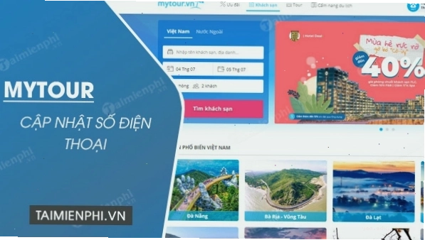 Nhân viên tổng đài Mytour tư vấn cho khách hàng qua điện thoại