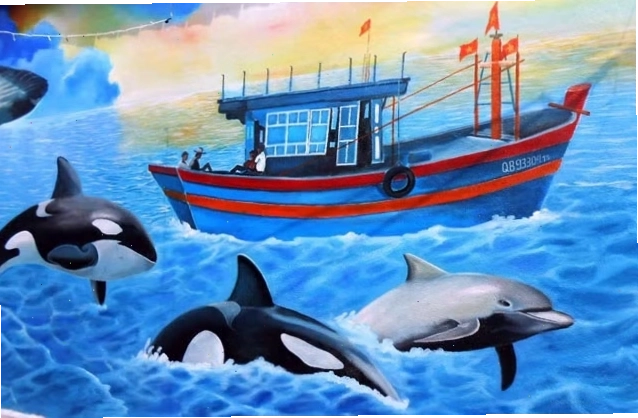 Những bức tranh tường bích họa rực rỡ sắc màu tại làng Cảnh Dương