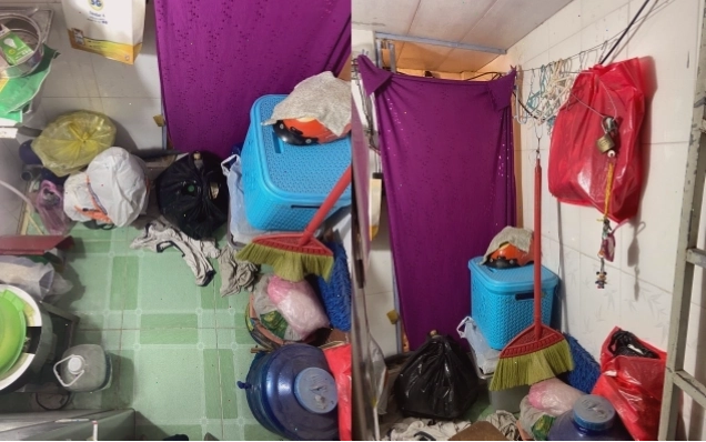 Những căn phòng kho cũ kỹ, chật hẹp dưới chân cầu thang Cư Xá Thanh Đa đã trở thành mái nhà của nhiều phận đời lao động nghèo