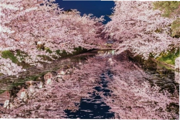 Những dòng sông hoa anh đào nở rộ