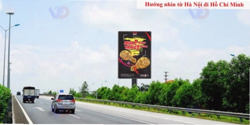 Pano quảng cáo ngoài trời tại Cao tốc Pháp Vân cầu Giẽ - Trạm thu phí Vực Vòng