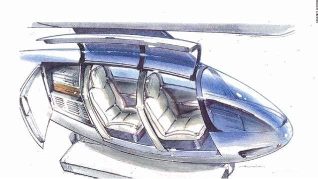 Phác họa kén SkyTaxi của hệ thống Skytran