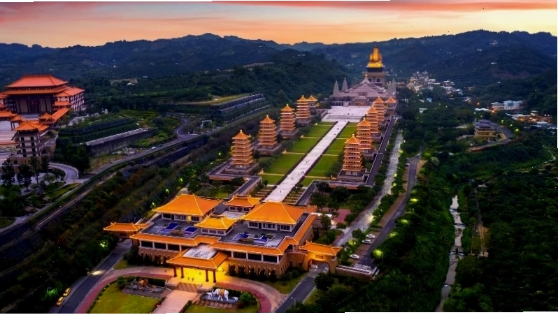 Phật Quang Sơn Tự với kiến trúc độc đáo và ấn tượng tại Đài Loan