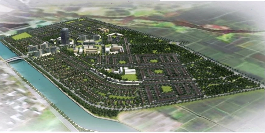 Phối cảnh tổng thể dự án Mỹ Gia với view sông và núi