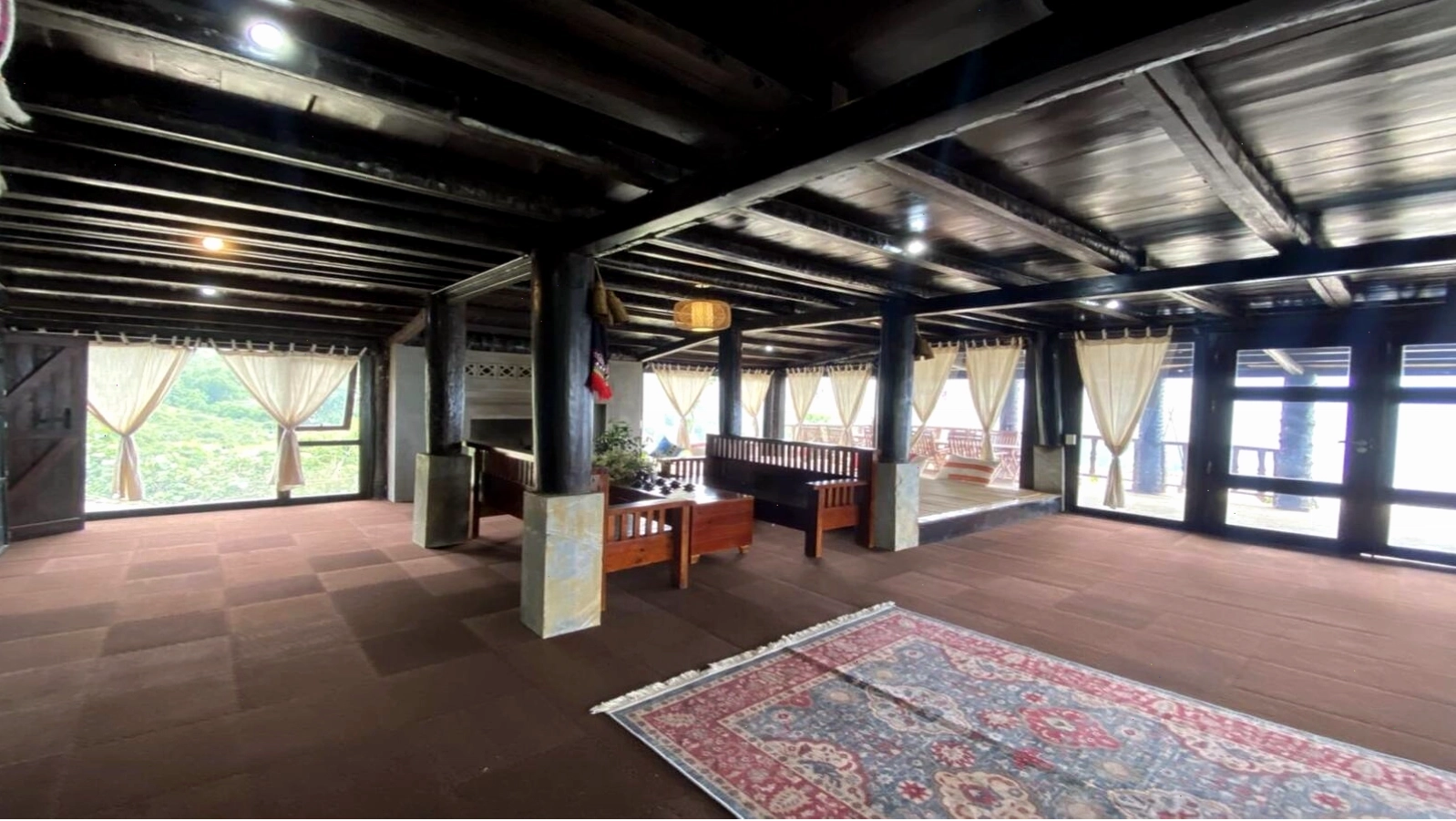 Phòng Double Deluxe Cam's House Tà Xùa nhìn ra thung lũng bao la