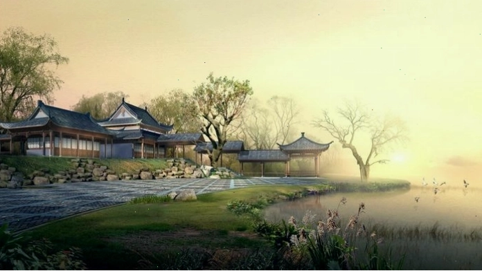 Quang cảnh bến cảng Quảng Châu với nhà cao tầng hiện đại