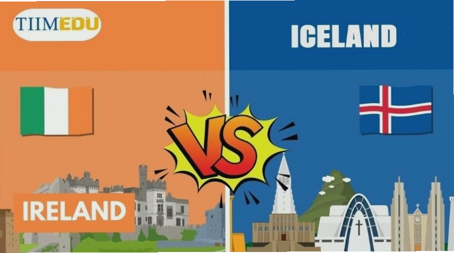 Quốc kỳ Ireland và Iceland thể hiện sự khác biệt rõ rệt
