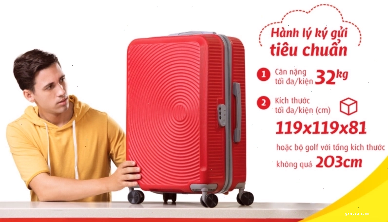 Quy chuẩn kích thước và trọng lượng hành lý ký gửi của Vietjet Air